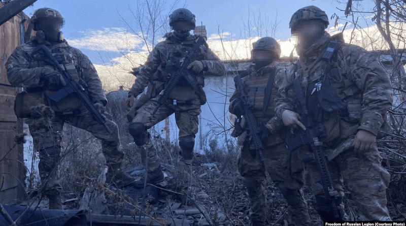 Members of the Freedom of Russian Legion fighting in Ukraine. Photo Credit: Freedom of Russian Legion, RFE/RL