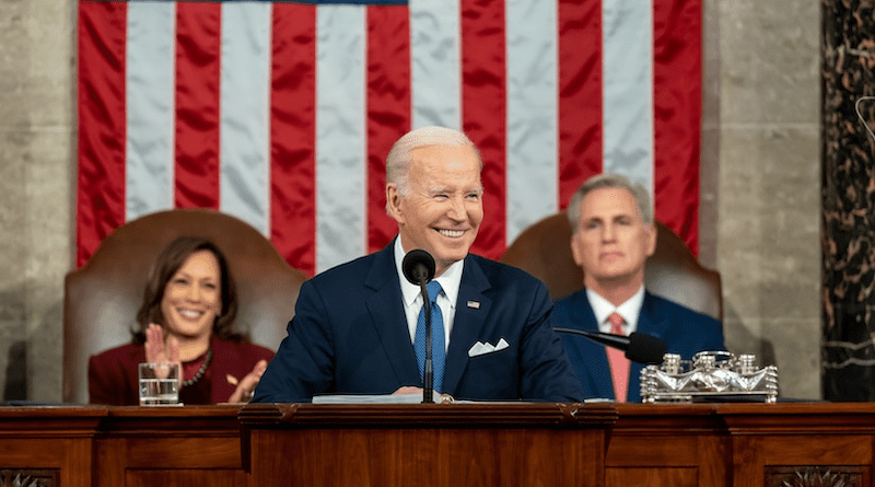 President Joe Biden delivers the State of the Union at the Capitol, Feb. 7, 2023. Photo Credit: DOD