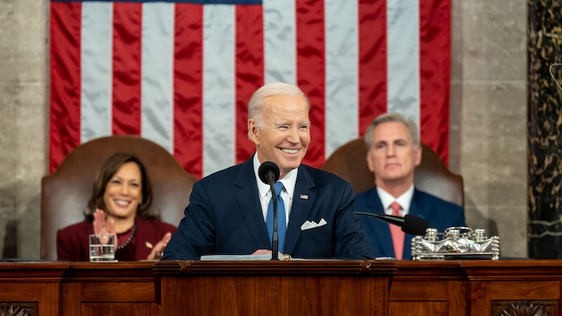 President Joe Biden delivers the State of the Union at the Capitol, Feb. 7, 2023. Photo Credit: DOD