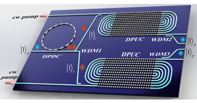 On-chip scheme for deterministic N-photon state generation in LNOI circuit. CREDIT: Liu, Shang, et al., doi 10.1117/1.APN.2.1.016003