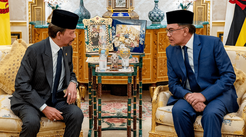 Sultan Hassanal Bolkiah of Brunei with Malaysia's Prime Minister Anwar Ibrahim. Photo Credit: Malaysia PM twitter