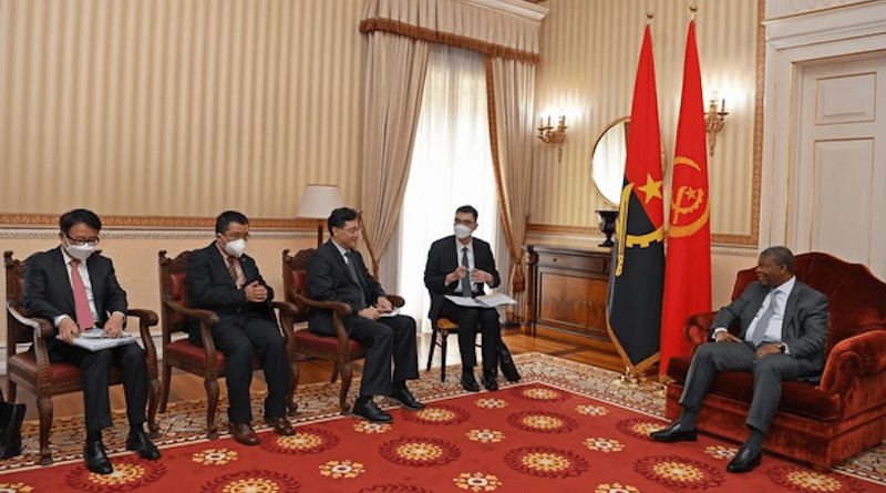 China's Foreign Minister Qin Gang with Angola's President João Lourenço. Photo Credit: Chinese Foreign Ministry