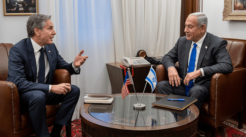 Secretary of State Antony J. Blinken meets with Israeli Prime Minister Benjamin Netanyahu in Jerusalem on January 30, 2023. [State Department photo by Ron Przysucha/ Public Domain]