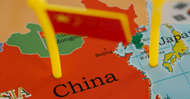 China Map Flag Asia