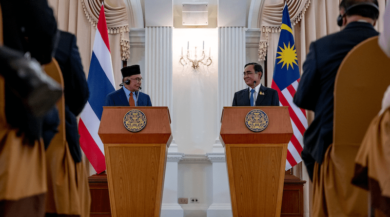 Malaysia's Prime Minister Anwar Ibrahim with Thailand's Prime Minister Prayut Chan-o-cha. Photo Credit: Malaysia President Office