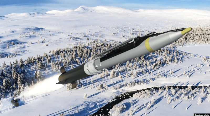 An illustration of a Ground-Launched Small Diameter Bomb Credit: Copyright Saab AB, VOA