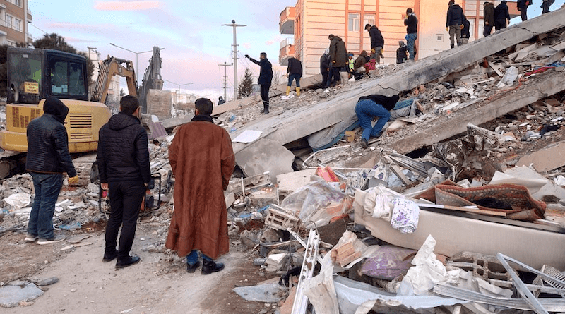 Aftermath of February 2023 earthquake in Turkey. Photo Credit: Mahmut Bozarslan, VOA