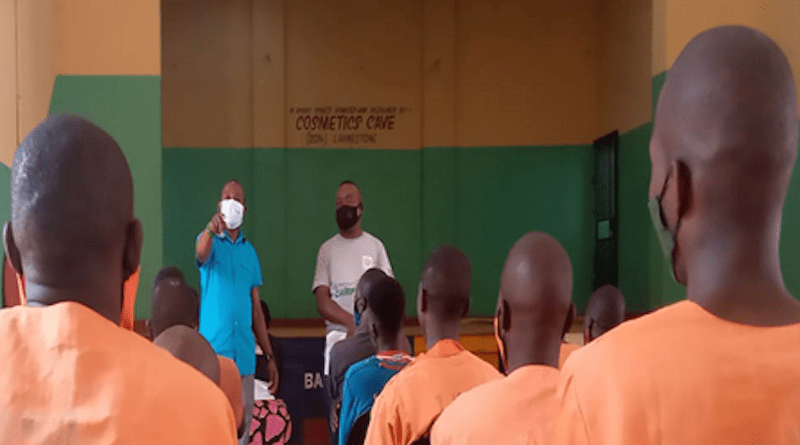 Zambian prisoners participating in HIV treatment and prevention. CREDIT: University of Maryland School of Medicine