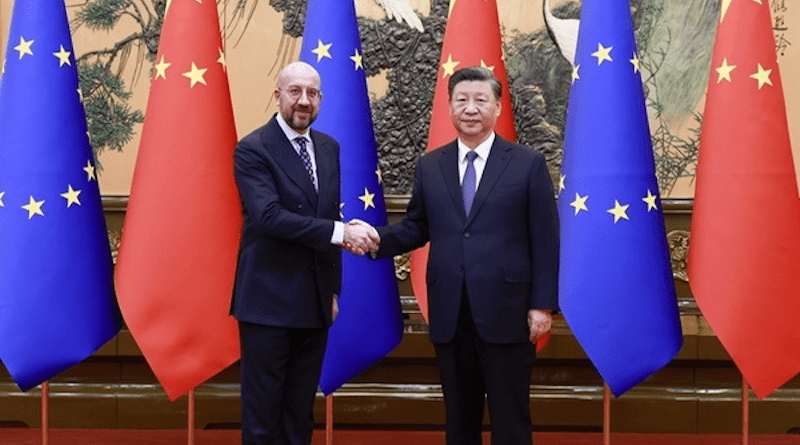 President of the European Council Charles Michel with Chinese President Xi Jinping. Photo Credit: China's Ministry of Foreign Affairs