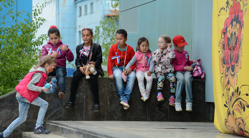 Children in the Republic of Sakha (Yakutia), the largest republic of Russia, located in the Russian Far East. Photo Credit: Staselnik, Wikipedia Commons