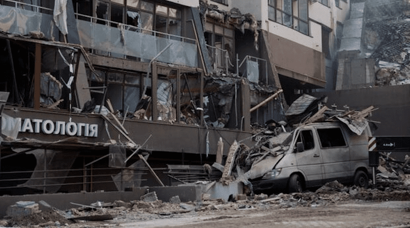 File photo of aftermath of Russian bombing in Ukraine. Photo Credit: Mehr News Agency
