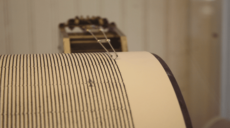 A seismograph records seismic activity near the San Andreas fault. New research from The University of Texas at Austin Jackson School of Geosciences could aid in predicting the world’s most powerful earthquakes. CREDIT: ray_explores/FlickR https://flickr.com/photos/raybouk/8201310617/