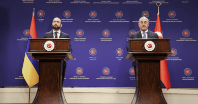 Armenia's Foreign Minister Ararat Mirzoyan with Foreign Minister of Turkey Mevlut Cavusoglu. Photo Credit: Armenian MFA