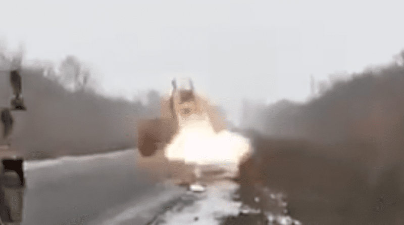Ukrainian forces launch a rocket from a HIMARS. Photo Credit: Ukraine Defense Ministry video screenshot