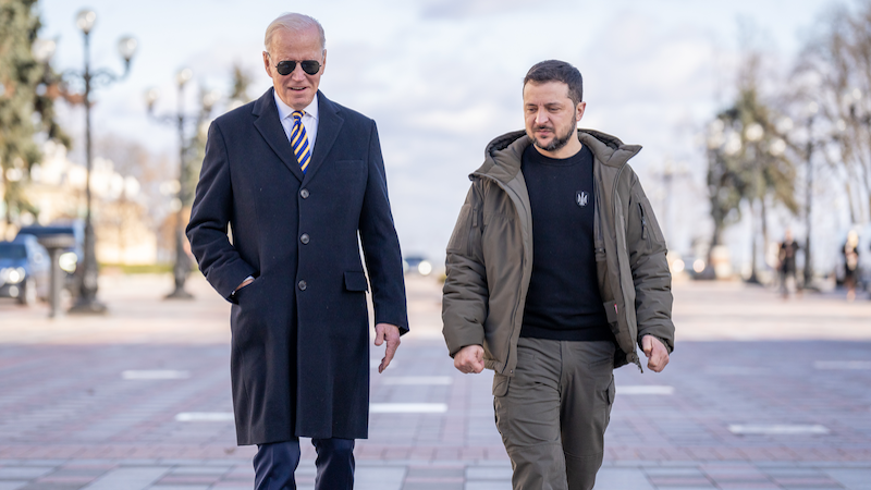 US President Joe Biden with Ukraine's President Volodymyr Zelenskyy. Photo Credit: Ukraine Defense Ministry