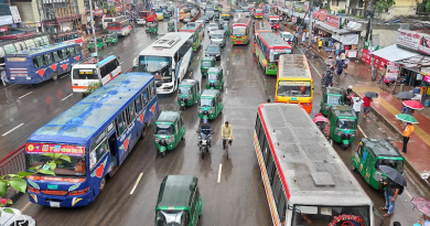 Dhaka, Bangladesh traffic people street