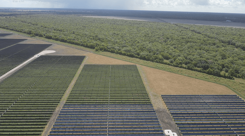 263 MW “Golden Buckle Solar Project” in Brazoria County Texas, USA. Photo Credit: Eni