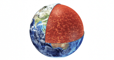 The Earth with the upper mantle revealed. Researchers at The University of Texas at Austin have discovered a previously unknown layer of partly molten rock in a key region just below the tectonic plates. CREDIT: Leonello Calvetti/Dreamstime