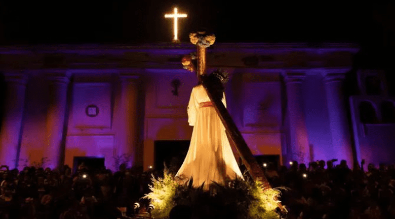 The Way of the Cross in a parish of the Archdiocese of Managua, Nicaragua. | Credit: El Calvario Masaya Parish