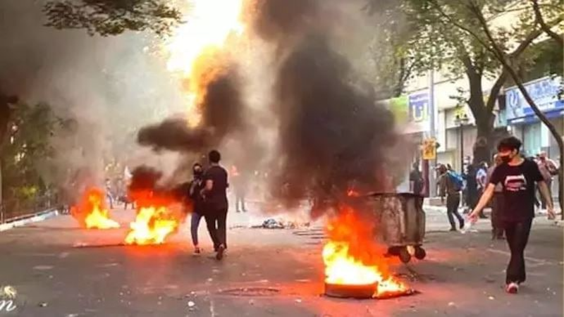 Anti-regime protest in Iran. Photo Credit: Via PMOI/MEK