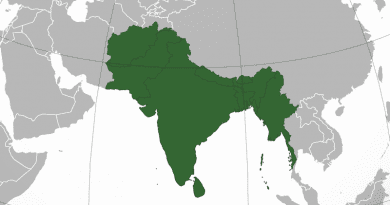 A map of the concept of Akhand Bharat, depicting Afghanistan, Bangladesh, Bhutan, India, Maldives, Myanmar, Nepal, Pakistan and Sri Lanka. Credit: Wikipedia Commons