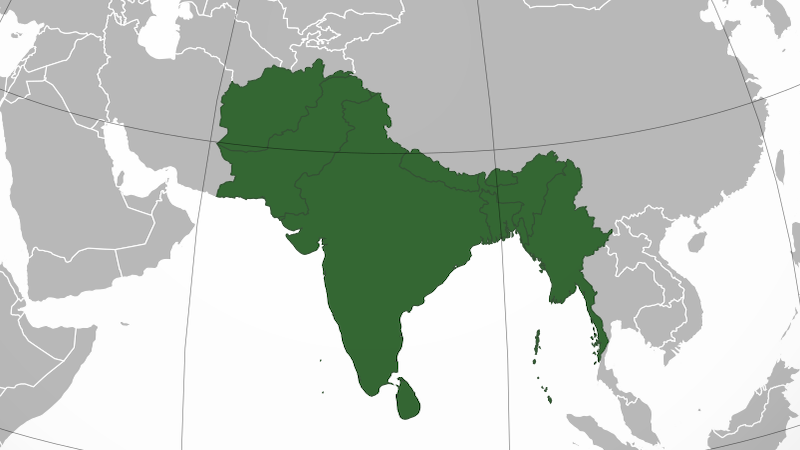 A map of the concept of Akhand Bharat, depicting Afghanistan, Bangladesh, Bhutan, India, Maldives, Myanmar, Nepal, Pakistan and Sri Lanka. Credit: Wikipedia Commons