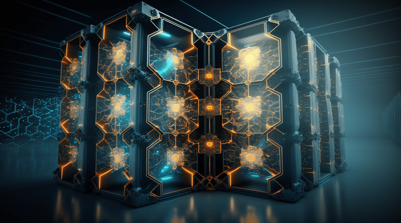 A computer server transformed by MOFs CREDIT: Kevin Jablonka (EPFL)