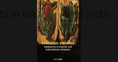 "Enduring Dilemma: Flashpoints in Kashmir and India-Pakistan Relations," by K.M Seethi. New Delhi: Knowledge World Publishers, 2021, pp. xv + 274.