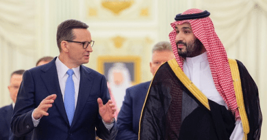 Saudi Arabia’s Crown Prince Mohammed bin Salman with Poland's Prime Minister Mateusz Morawiecki. (SPA)