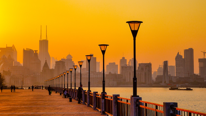 Huangpu River Pudong Shanghai China Cityscape City