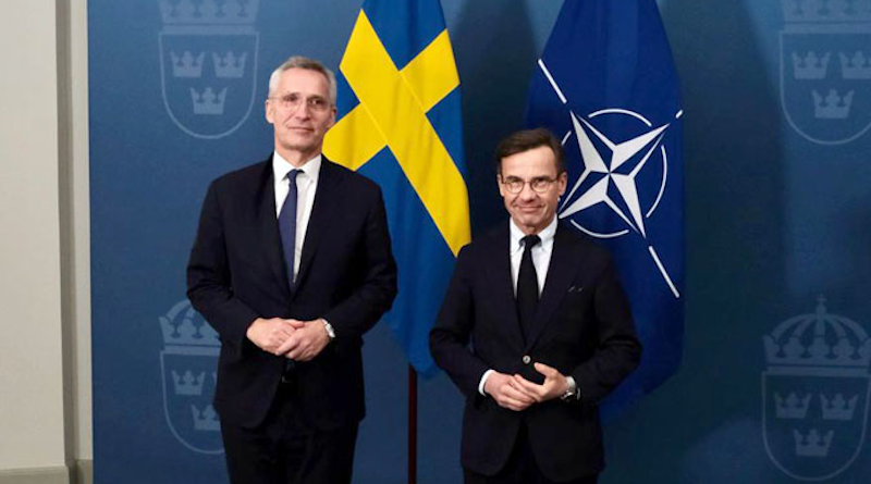 NATO Secretary General Jens Stoltenberg with Sweden's Prime Minister Ulf Kristersson. Photo Credit: NATO