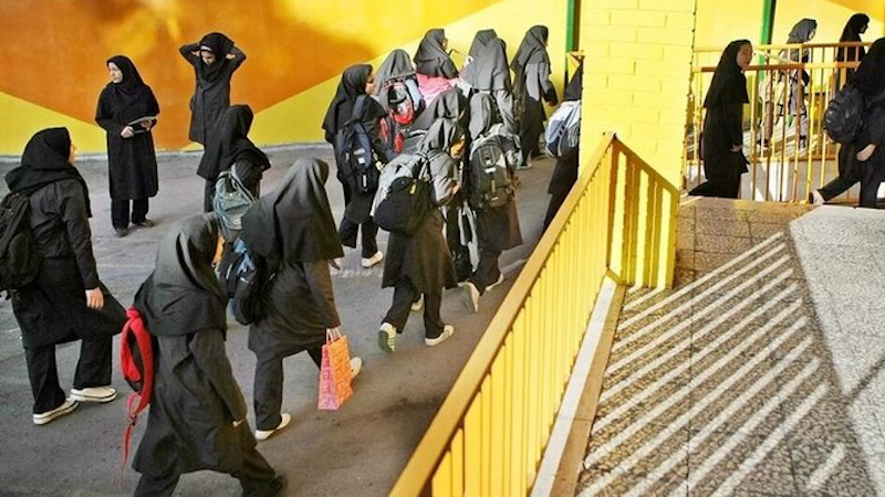 An all-girls school in Mashhad, northeast Iran, was the target of a chemical gas attack by regime operatives - March 5, 2023. Photo Credit: PMOI/MEK