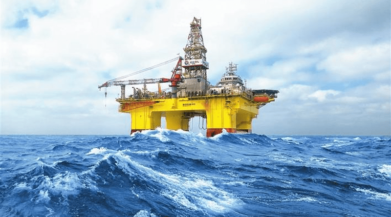 File photo of China National Offshore Oil and Gas Company's (CNOOC) Haiyang Shiyou 982 drilling rig in the Liuhua 29-2 gas field in eastern South China Sea. Photo Credit: CNOOC