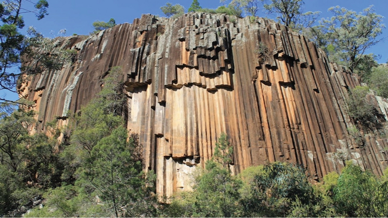 Sawn Rock – Nandewar Volcanic Range, NSW, one of the studied volcanoes from the east Australian volcanic chain. CREDIT: Dr Tracey Crossingham