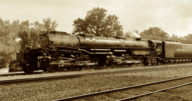 The Union Pacific Big Boy Steam Engine (one of the largest steam engines ever built and still functioning) visited Lawrence, Kansas, on Sept. 2, 2021. CREDIT: Bruce Lieberman