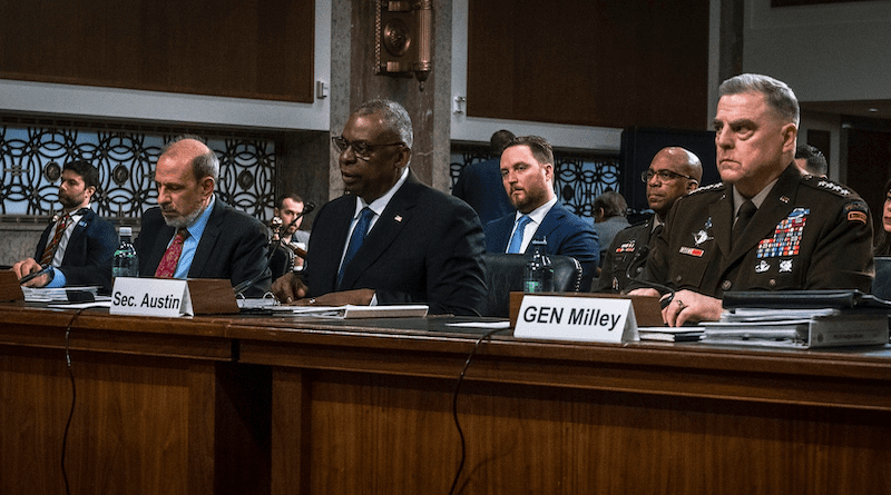 US Secretary of Defense Lloyd J. Austin III with Army Gen. Mark A. Milley. Photo Credit: DOD