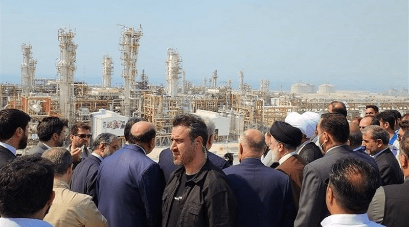 Iranian President Raisi inaugurates new section of South Pars Gas Field. Photo Credit: Tasnim News Agency