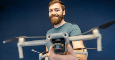 The security of drones was already the subject of Nico Schiller’s master’s thesis at Ruhr University Bochum. He is currently researching this topic for his doctorate. CREDIT: RUB, Marquard