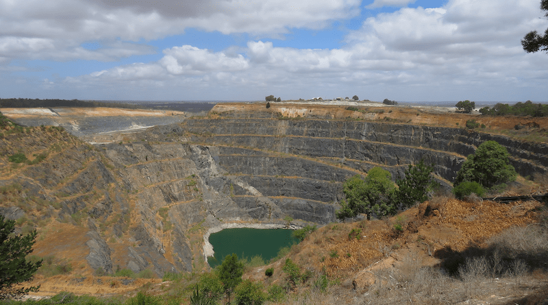 View of the open pit at Australia's Greenbushes lithium mine. Photo Credit: Calistemon, Wikipedia Commons