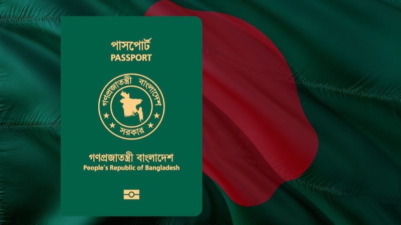 Bangladesh flag passport