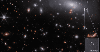 A University of Minnesota Twin Cities-led team looked more than 13 billion years into the past to discover a unique, minuscule galaxy that could help astronomers learn more about galaxies that were present shortly after the Big Bang. CREDIT: ESA/Webb, NASA & CSA, P. Kelly