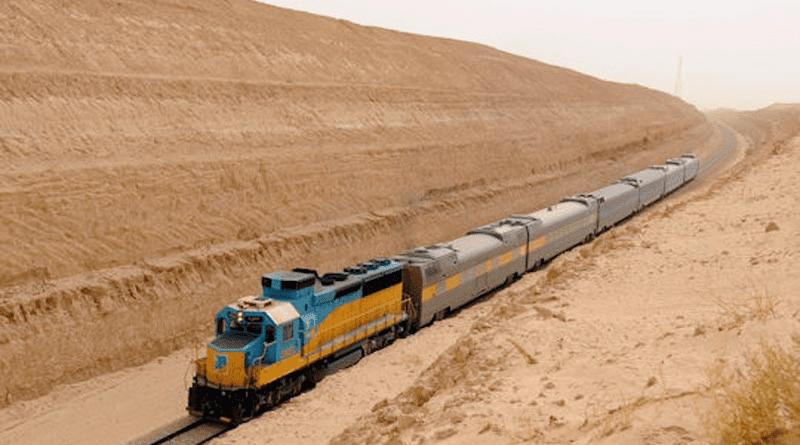 Passenger train on the Dammam-Riyadh Line in Saudi Arabia. Photo Credit: Lijorijo, Wikipedia Commons