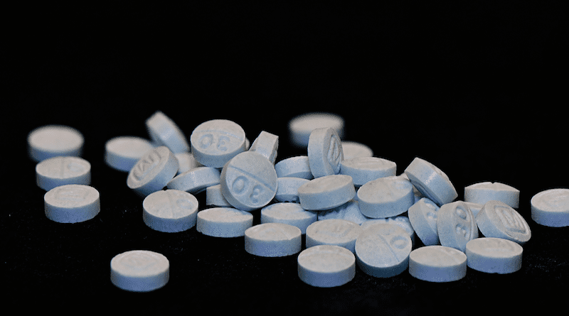 Fake pills containing fentanyl. Photo Credit: DEA