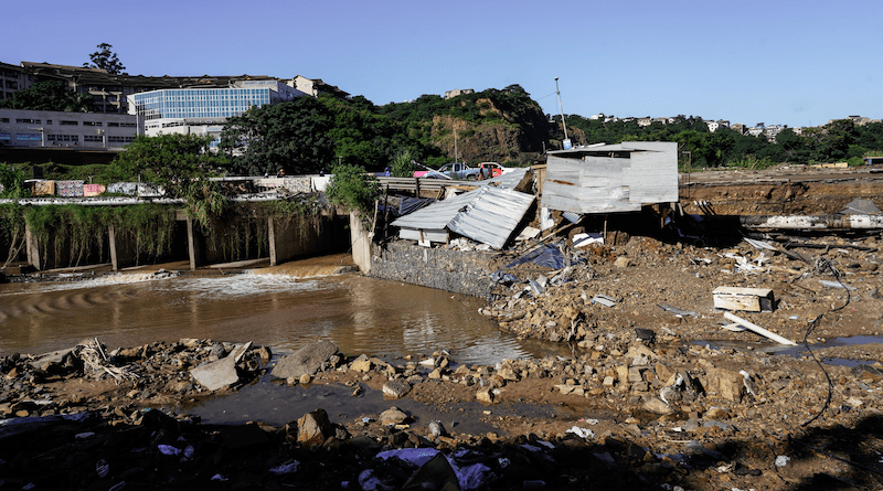 The floods that impacted Durban in April 2022 were the most catastrophic yet, recorded in KwaZulu-Natal. Credit: Chante Shatz.