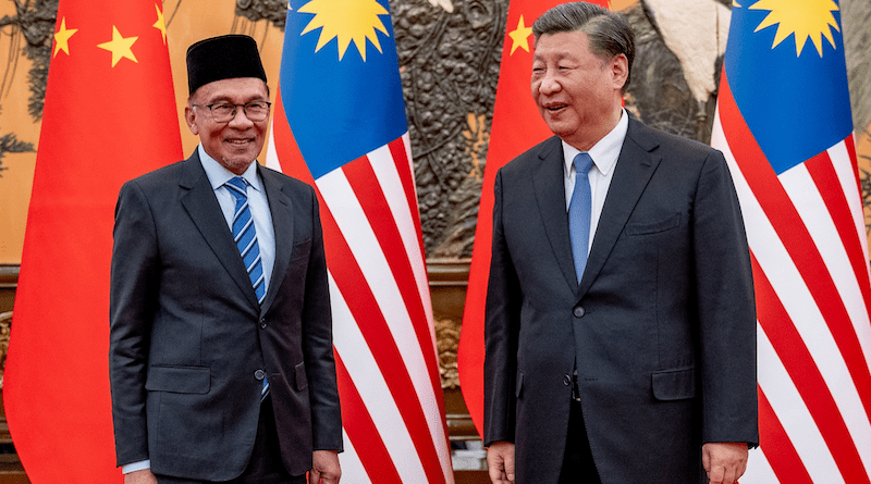 Malaysia's Prime Minister Anwar Ibrahim with China's President Xi Jinping. Photo Credit: Malaysia PM Office