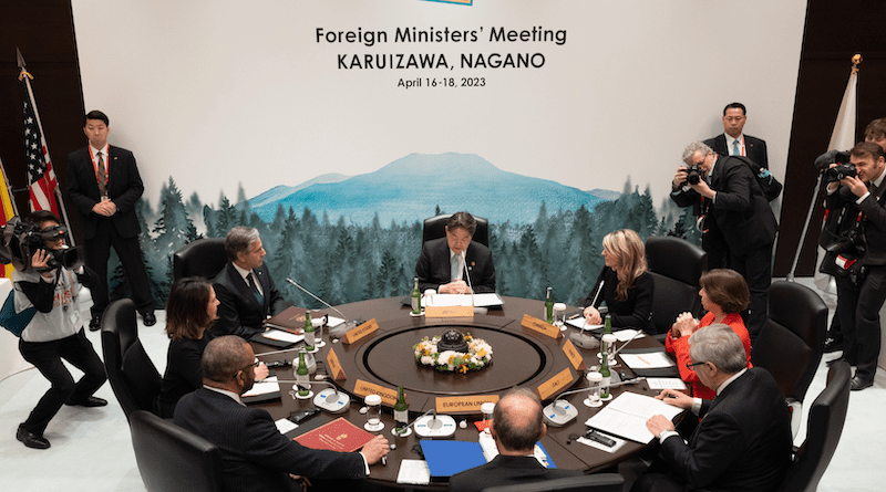 G7 Foreign ministers' meeting in Karuizawa, Japan April 17, 2023. Photo Credit: Secretary Antony Blinken/Twitter