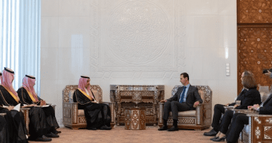 Saudi Arabia’s Foreign Minister Prince Faisal bin Farhan with Syria's President Bashar Assad. Photo Credit: AN