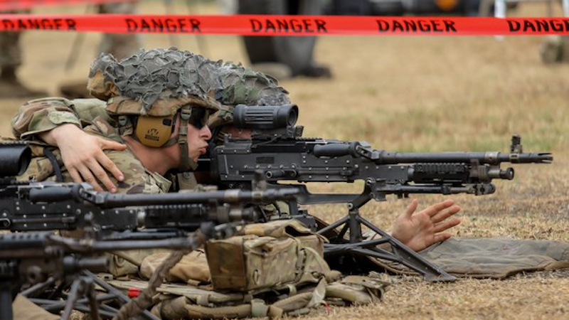 U.S. soldiers participate in joint exercises with the Philippine military at Fort Magsaysay, Nueva Ecija province, north of Manila, April 13, 2023. Photo Credit: Basilio Sepe/BenarNews