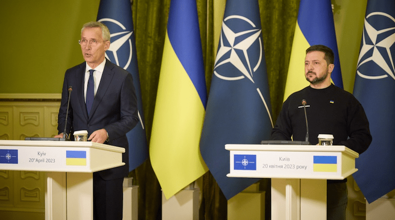 NATO Secretary General Jens Stoltenberg with the President of Ukraine Volodymyr Zelenskyy. Photo Credit: Ukraine Presidential Press Office