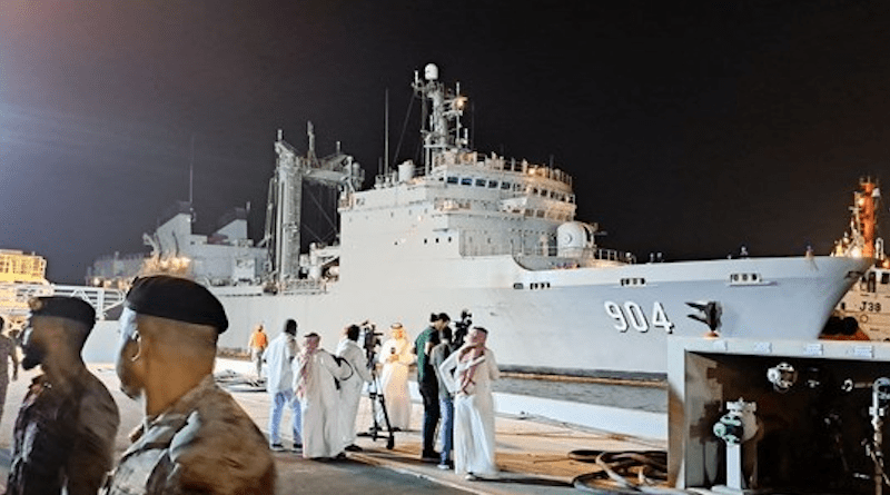 A Saudi ship transporting 199 evacuees of different nationalities from Sudan arrived at the King Faisal Naval Base in Jeddah on Monday. (AN Photo/Mohammad Hashim Nadeem)